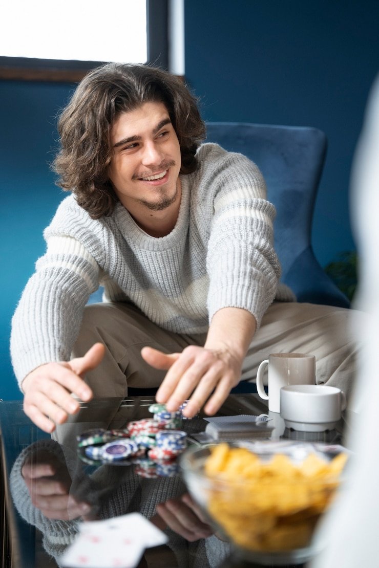 Dealer profesional di meja live casino yang menyediakan permainan baccarat secara interaktif